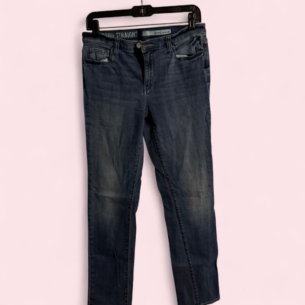 DKNY Jeans Womens 8 Blue Soho Straight Denim Pants